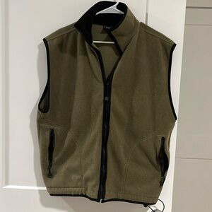 Army Navy green fleece vest with pockets
